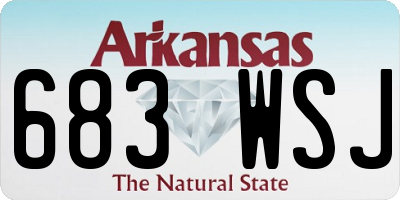 AR license plate 683WSJ