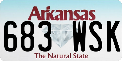 AR license plate 683WSK