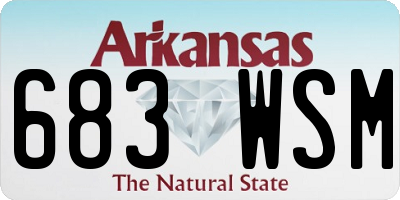 AR license plate 683WSM