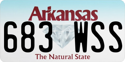 AR license plate 683WSS