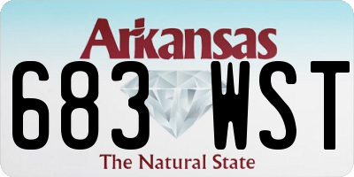 AR license plate 683WST