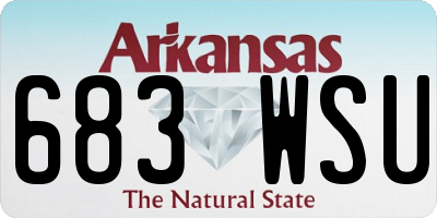 AR license plate 683WSU