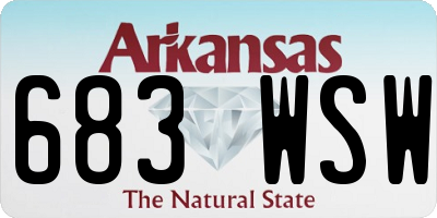 AR license plate 683WSW