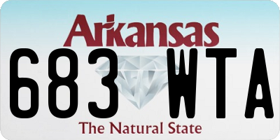 AR license plate 683WTA