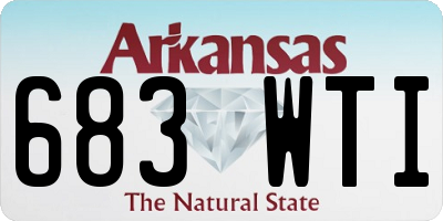 AR license plate 683WTI