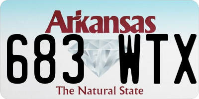 AR license plate 683WTX