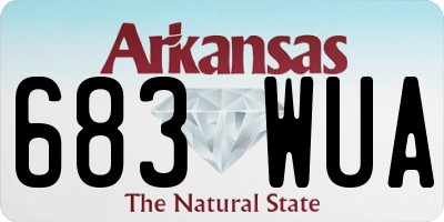 AR license plate 683WUA