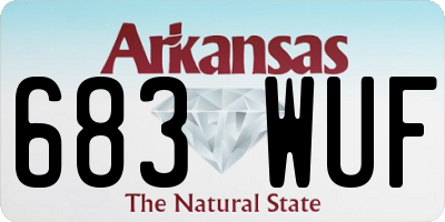 AR license plate 683WUF