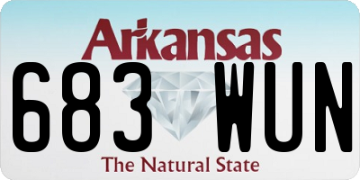 AR license plate 683WUN