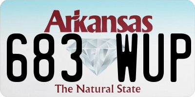 AR license plate 683WUP