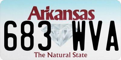 AR license plate 683WVA