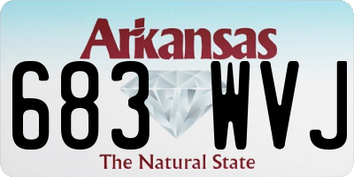 AR license plate 683WVJ