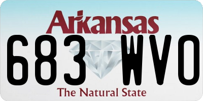 AR license plate 683WVO