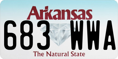 AR license plate 683WWA