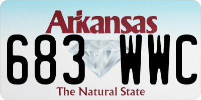 AR license plate 683WWC