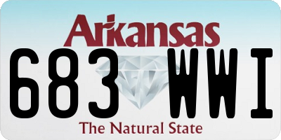 AR license plate 683WWI