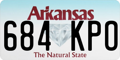 AR license plate 684KPO