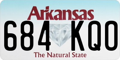 AR license plate 684KQO