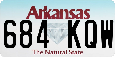 AR license plate 684KQW