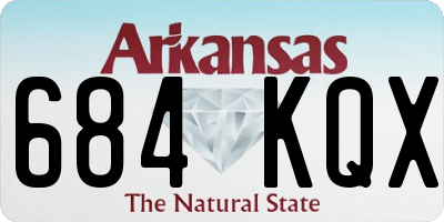 AR license plate 684KQX