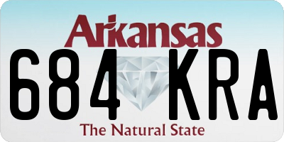 AR license plate 684KRA