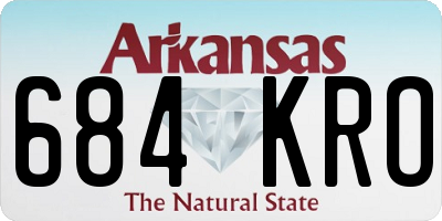 AR license plate 684KRO