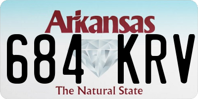 AR license plate 684KRV