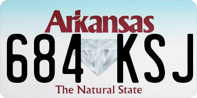 AR license plate 684KSJ