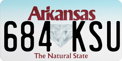AR license plate 684KSU
