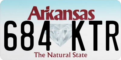 AR license plate 684KTR
