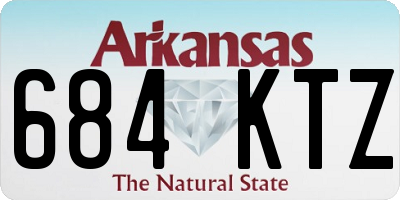 AR license plate 684KTZ
