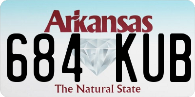 AR license plate 684KUB