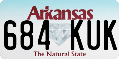AR license plate 684KUK