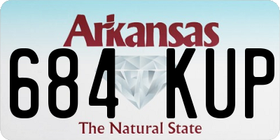 AR license plate 684KUP