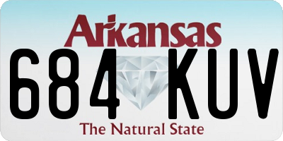 AR license plate 684KUV
