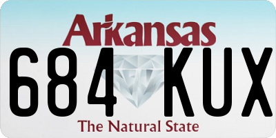 AR license plate 684KUX