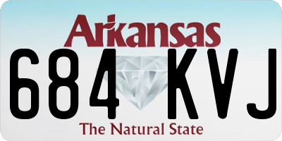 AR license plate 684KVJ