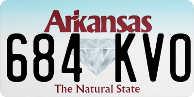 AR license plate 684KVO