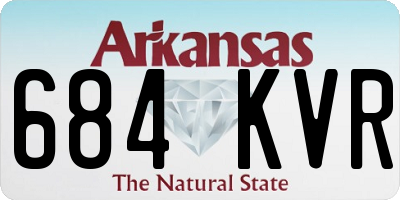 AR license plate 684KVR