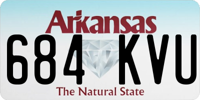 AR license plate 684KVU