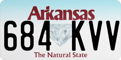 AR license plate 684KVV