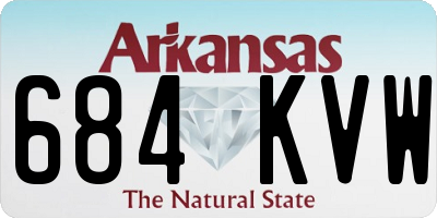 AR license plate 684KVW