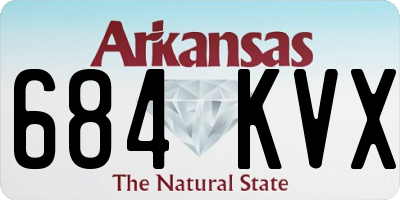AR license plate 684KVX