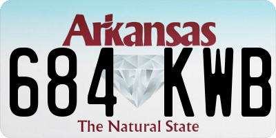 AR license plate 684KWB