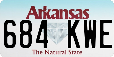 AR license plate 684KWE