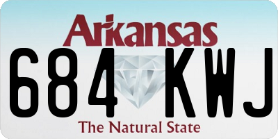 AR license plate 684KWJ