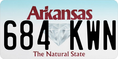 AR license plate 684KWN