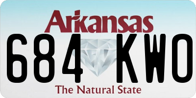 AR license plate 684KWO