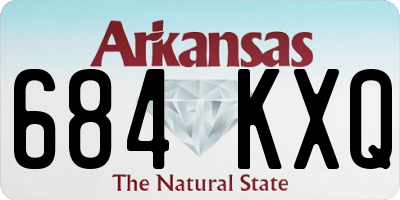 AR license plate 684KXQ