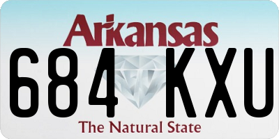 AR license plate 684KXU